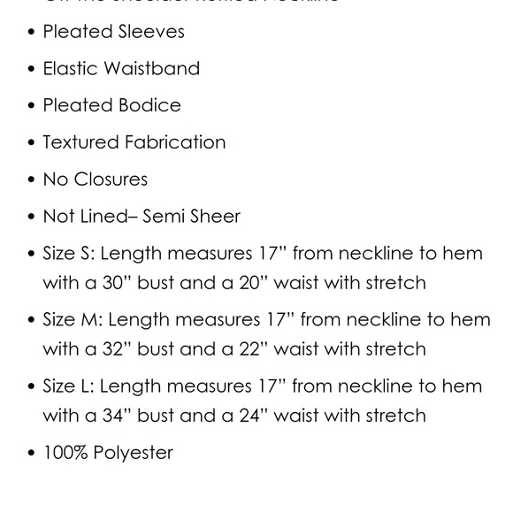 VICI Off Shoulder Pleated Top - NWT - Picture 7 of 7